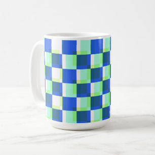 Chequerboard Double Exposure Retro Art Mug Cup