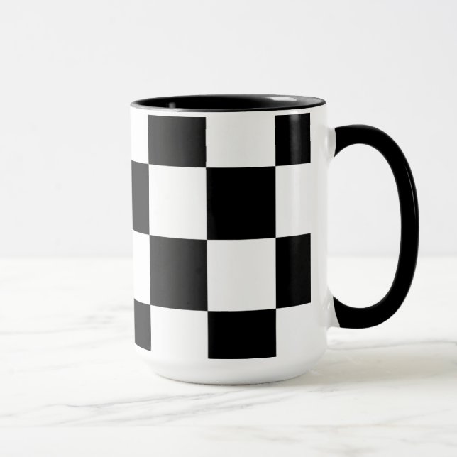 Chequerboard Home Rug of the Classic Elegance Mug (Right)