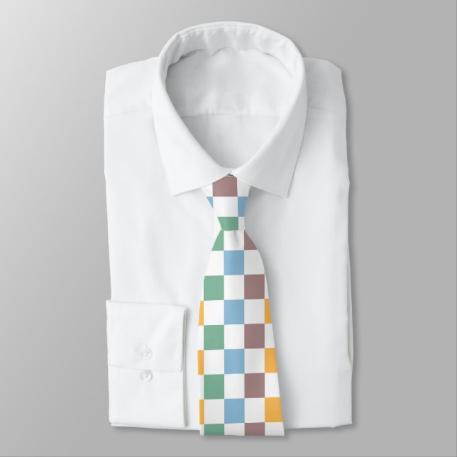 Chequerboard Neck Tie (Tied)