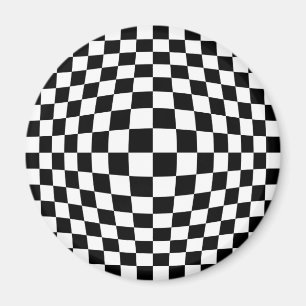 Chequerboard optical illusion magnet