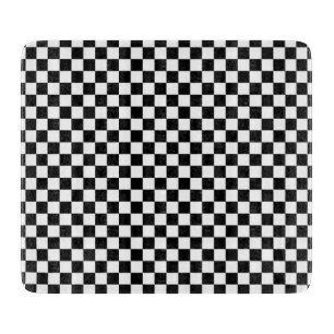 Chequerboard pattern black and white cutting board