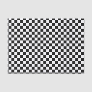 Chequerboard pattern black and white tissue paper