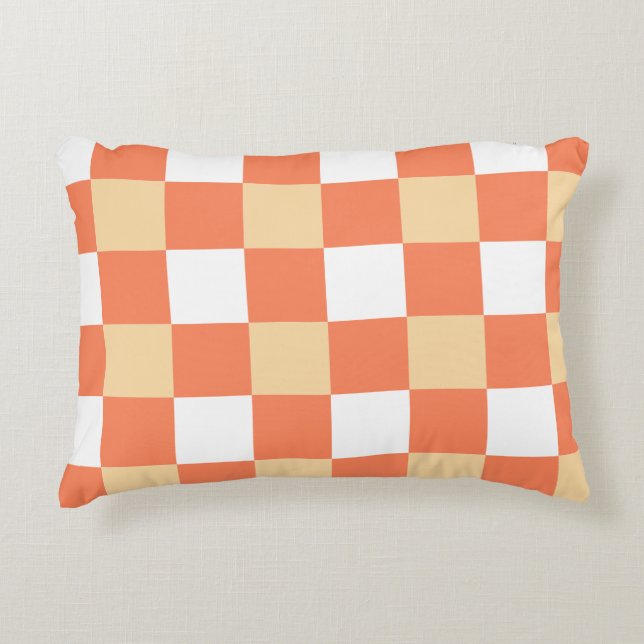 Chequerboard Pattern Decorative Cushion (Front)