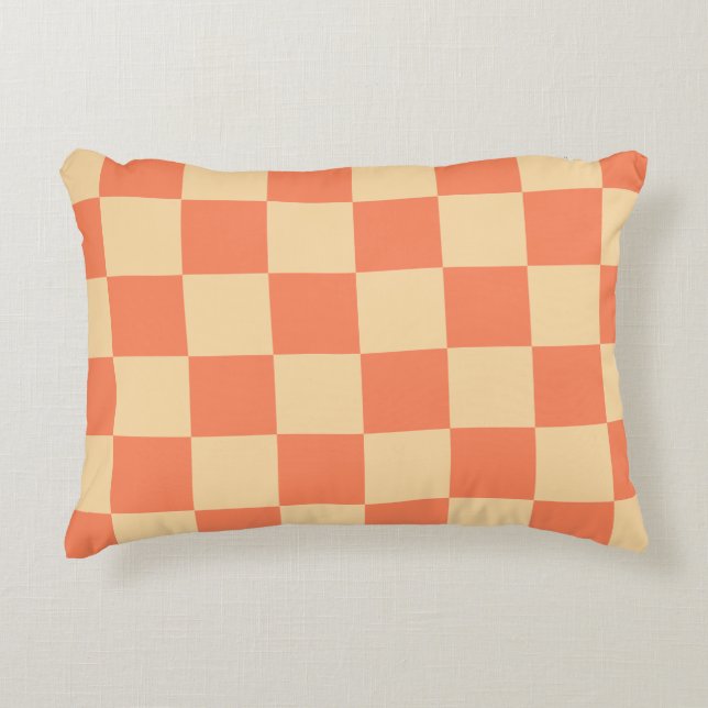 Chequerboard Pattern Decorative Cushion (Front)