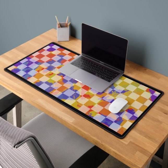 chequerboard pattern Desk Mat (Office 2)