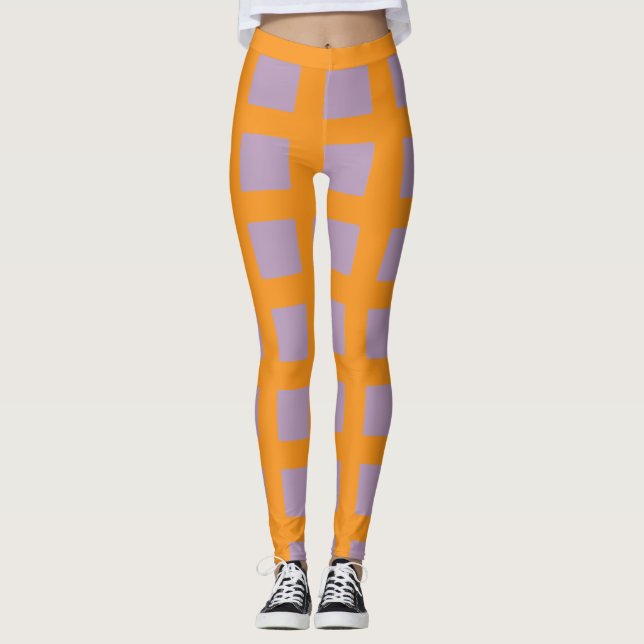 Chequerboard Pattern Leggings (Front)