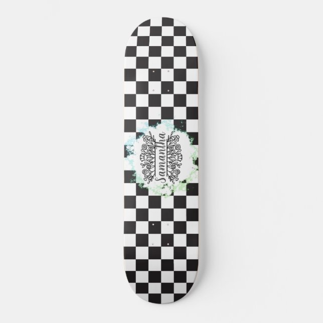  chequerboard pattern skateboard (Front)