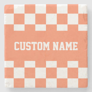 Chequerboard Pattern Stone Coaster