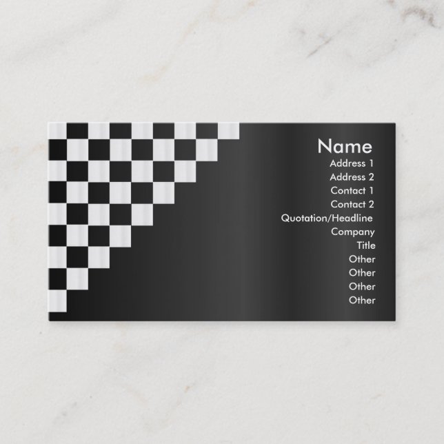Chequerboard Profile Card (Front)