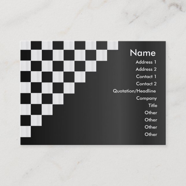 Chequerboard Profile Card (Front)