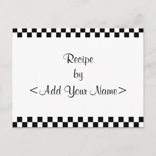 Chequerboard Recipe Cards 4 x 6