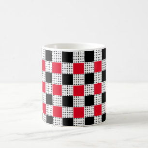 chequerboard red & black Stylish vintage pattern Coffee Mug