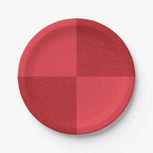 Chequerboard Red Party Plate Design – Customisable