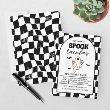 Chequerboard Retro Spooktacular Halloween