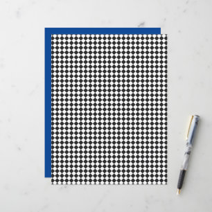 Chequerboard Sporty Black White School Colours Tea