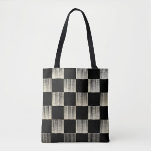 Chequerboard Textured Art Tote  Bag