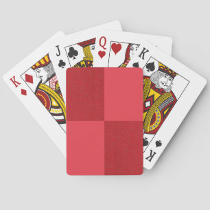 Chequerboard Tomato Red Playing Cards – Customise