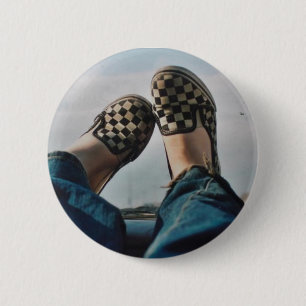 Chequerboard Vans Button