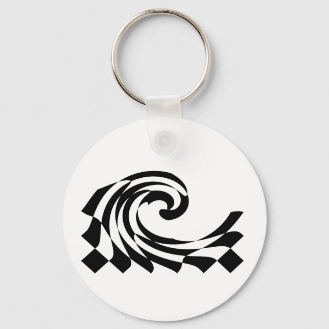 Chequerboard Wave Keychain (Front)