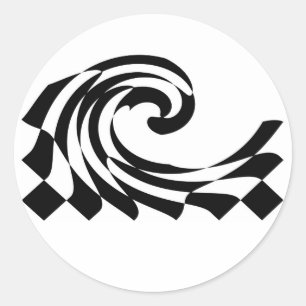 Chequerboard Wave Sticker