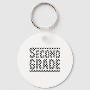 Chequered 2nd Grade Ck To School Boys Girls Kids T Key Ring