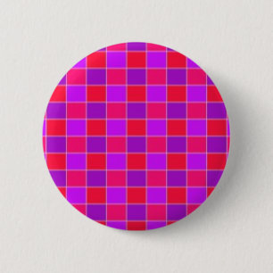 chequered 6 cm round badge