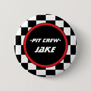 Chequered 6 Cm Round Badge