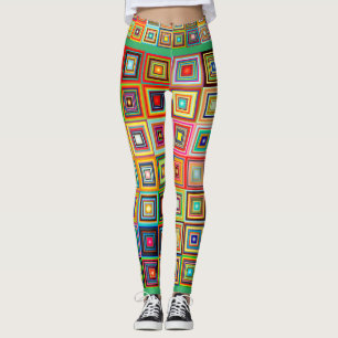 Chequered Abstract Trendy Leggings