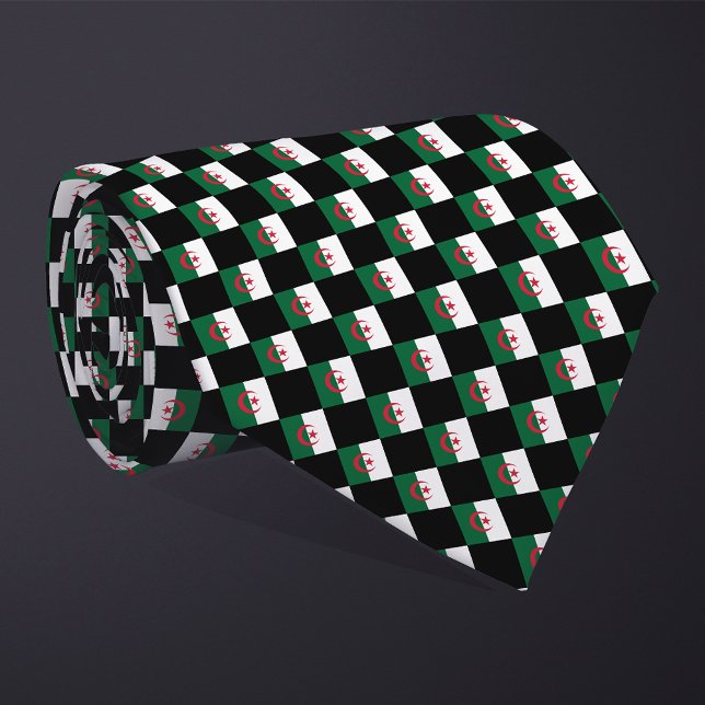 Chequered Algeria Flag Pattern  Tie (Creator Uploaded)