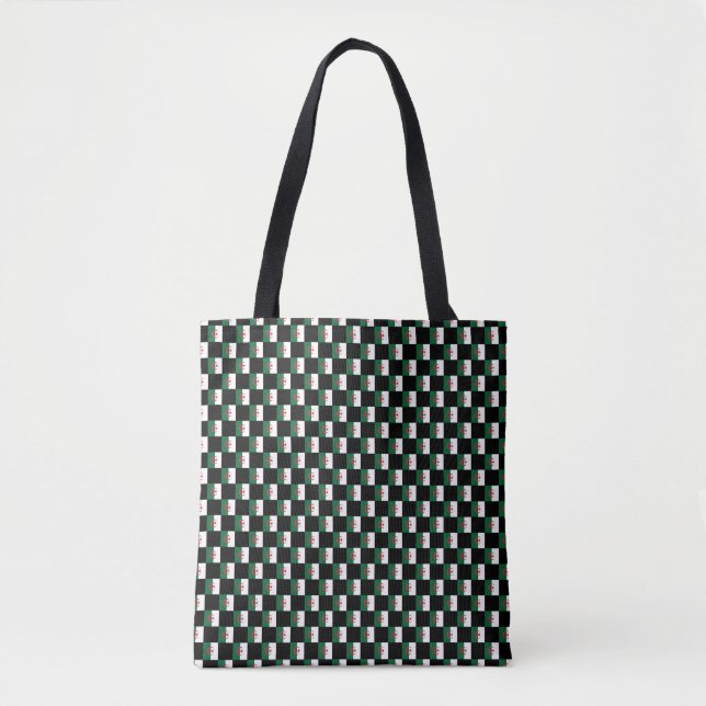 Chequered Algeria Flag Pattern  Tote Bag (Front)