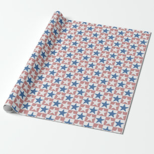 Chequered American Flag Wrapping Paper