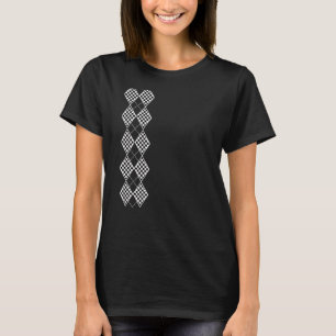 Chequered Argyle Right Side Cool Surf and Skateboa T-Shirt