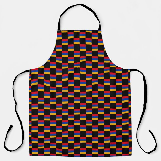 Chequered Armenia Flag Pattern  Apron (Front)
