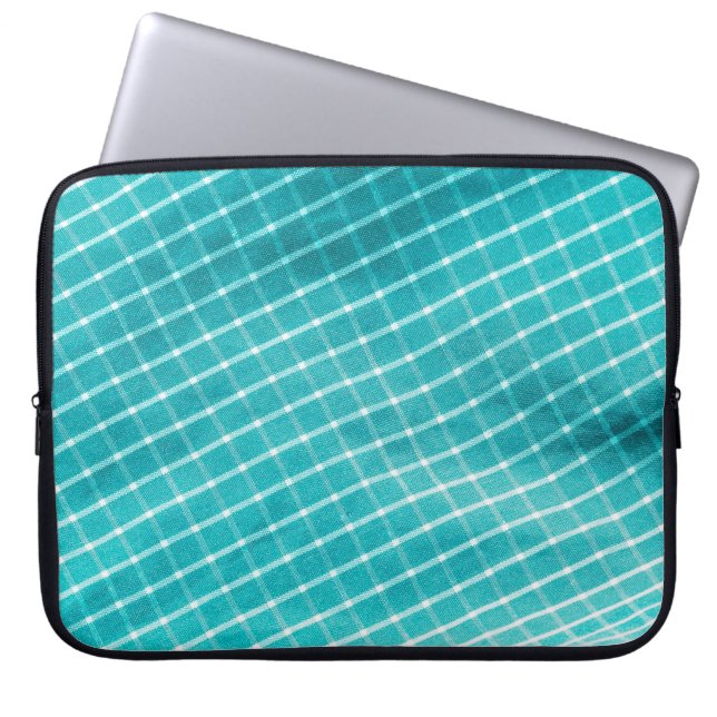 Chequered background textile closeup. laptop sleeve (Front)