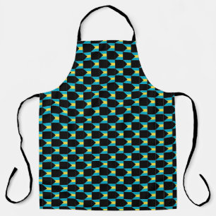 Chequered Bahamas Flag Pattern  Apron
