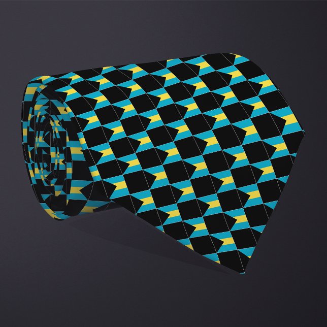 Chequered Bahamas Flag Pattern  Tie (Creator Uploaded)