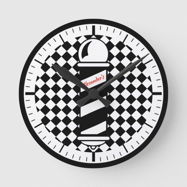 Chequered Barberpole Clock (Front)