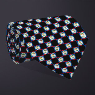 Chequered Belise Flag Pattern Tie