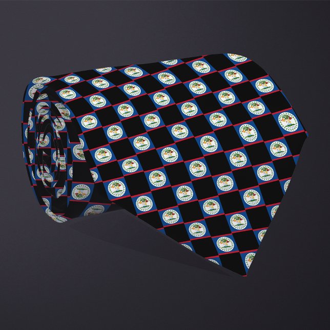 Chequered Belise Flag Pattern  Tie (Creator Uploaded)