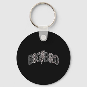 Chequered Big Bro New Brother Announcement Key Ring