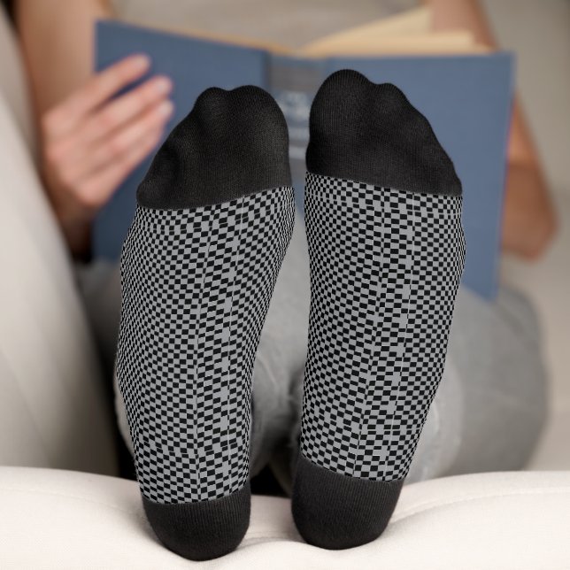 Chequered black and grey socks (Bottom)