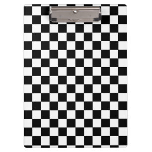 Chequered Black and White Clipboard