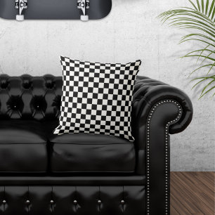 Chequered Black and White  Cushion
