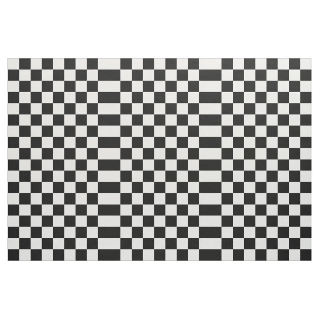 Chequered Black and White Geometric Fabric (Yard)