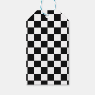Chequered Black and White Gift Tags