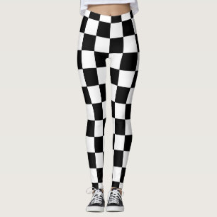 Chequered Black and White Leggings