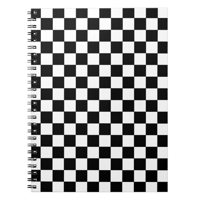 Chequered Black and White Notebook (Front)