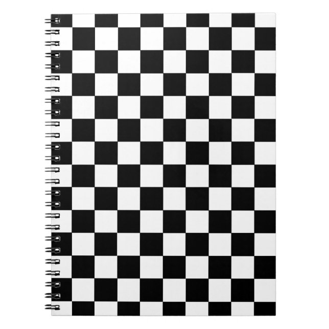 Chequered Black and White Notebook (Front)