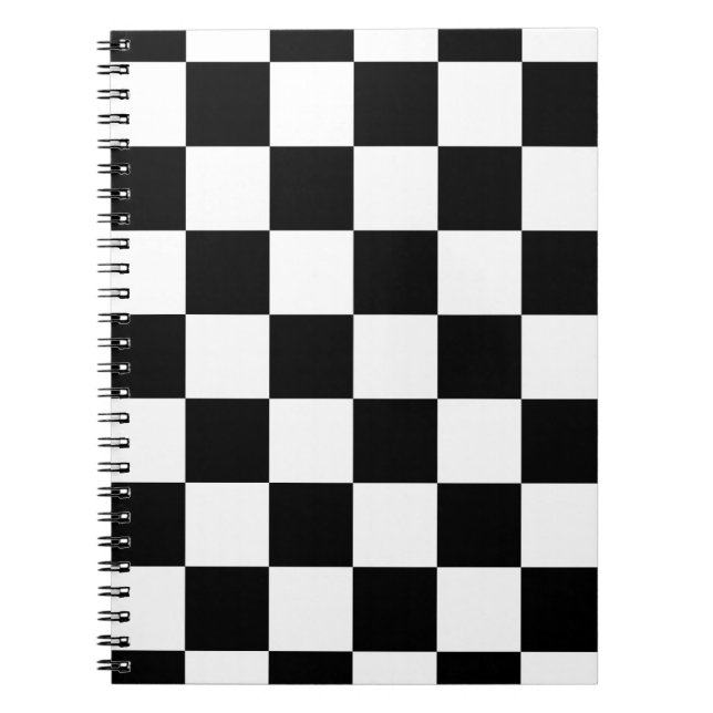 Chequered Black and White Notebook (Front)
