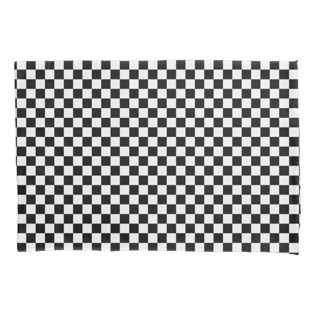 Chequered Black and White Pillowcase (Front)